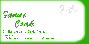 fanni csak business card